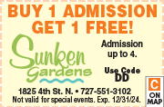 Special Coupon Offer for Sunken Gardens